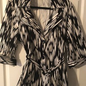 Black and white blazer